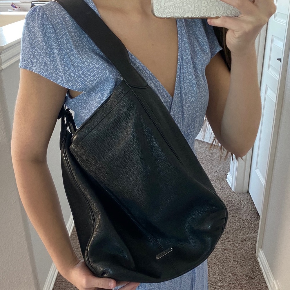 Black Leather Coach